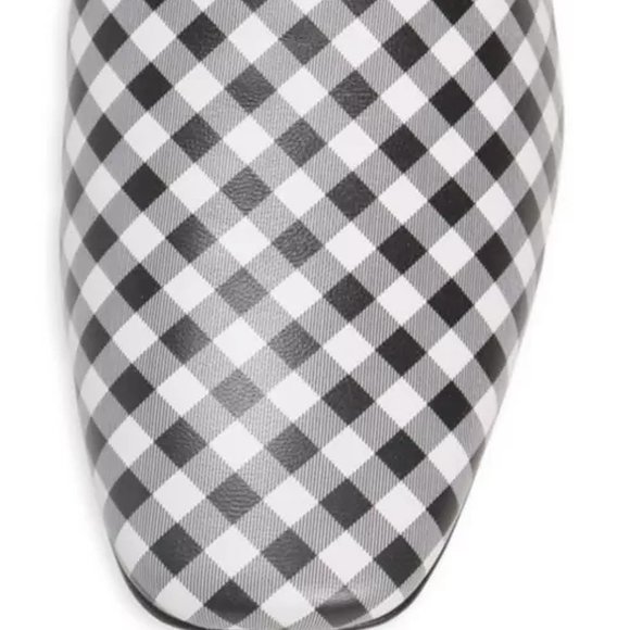 Balenciaga Cosy Gingham Print Square Toe Mule Shoe - Picture 5 of 5
